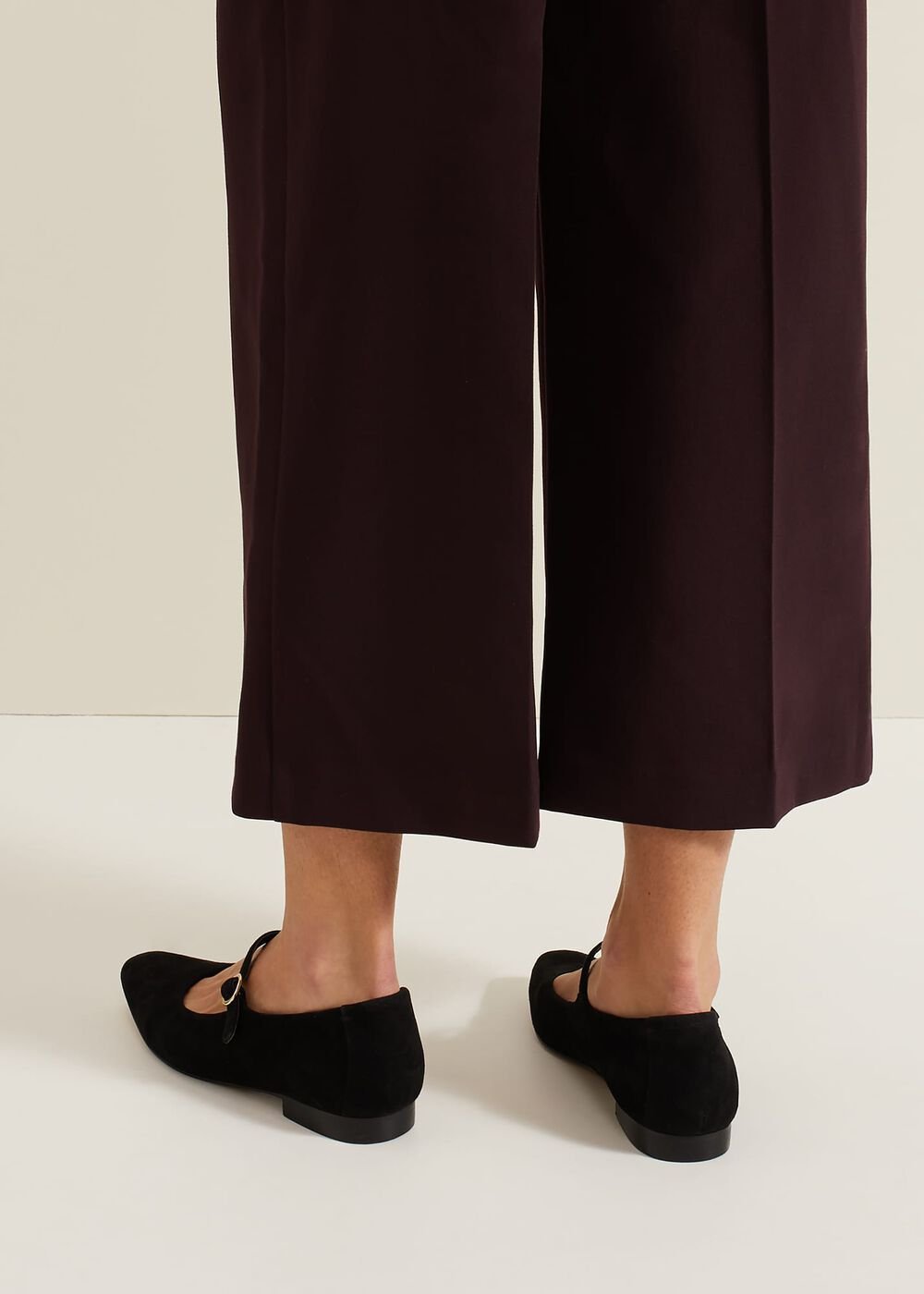 Leather Square Toe Mary Jane - Black