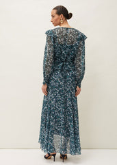 Lola Floral Co-Ord Skirt - Petrol