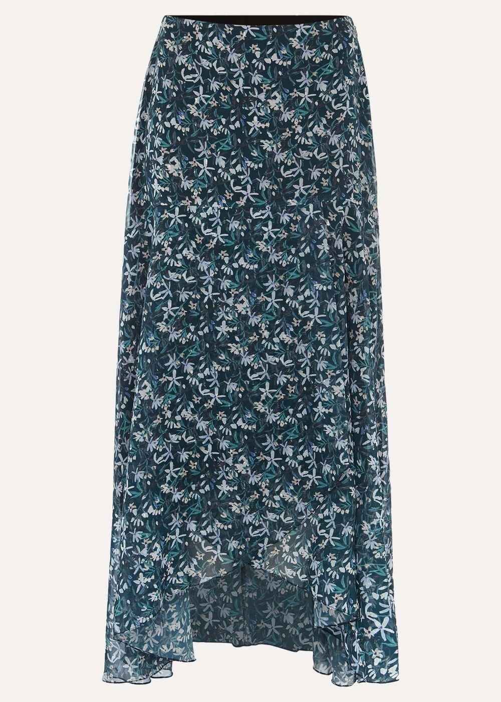 Lola Floral Co-Ord Skirt - Petrol