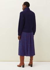 Lou Lou Animal Print Wrap Skirt - Spice/Ink