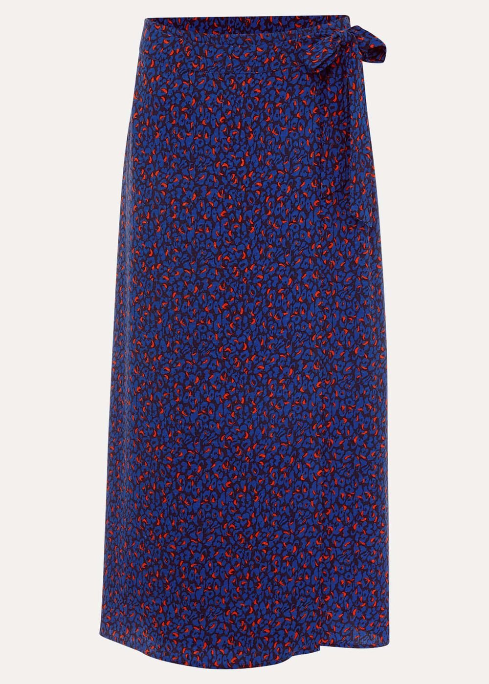 Lou Lou Animal Print Wrap Skirt - Spice/Ink