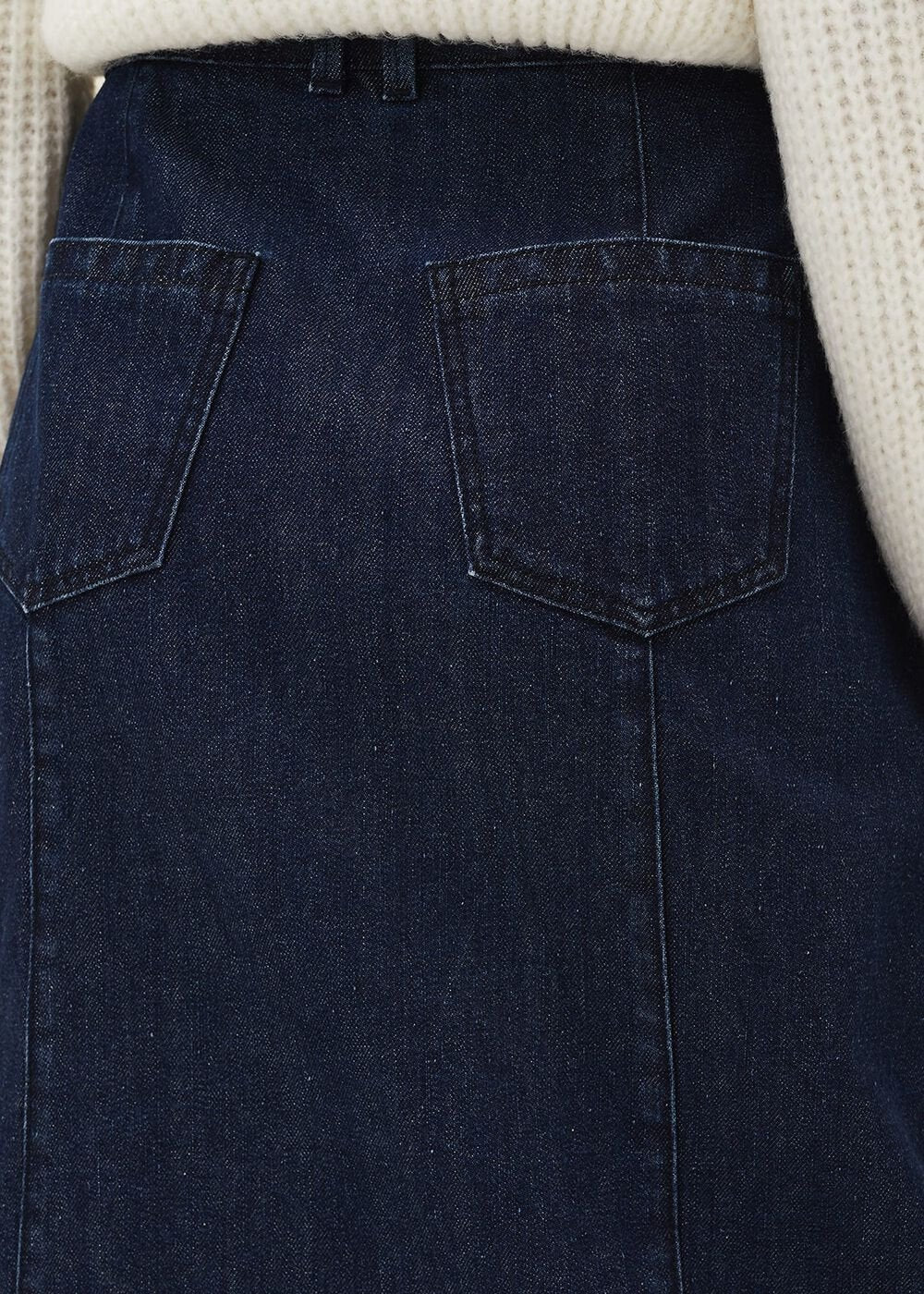 Jessa Denim Midi Pencil Skirt - Denim