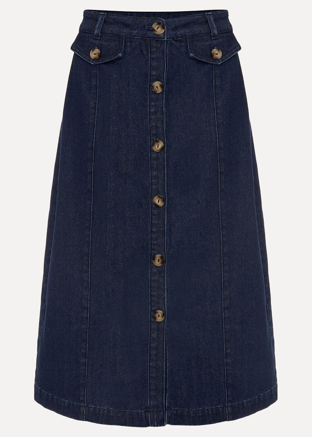 Jessa Denim Midi Pencil Skirt - Denim