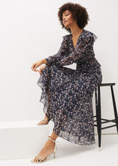 Lola Floral Co-Ord Maxi Skirt - Navy/Pink
