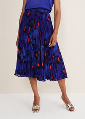 Clarisse Print Skirt - Cobalt/Multi