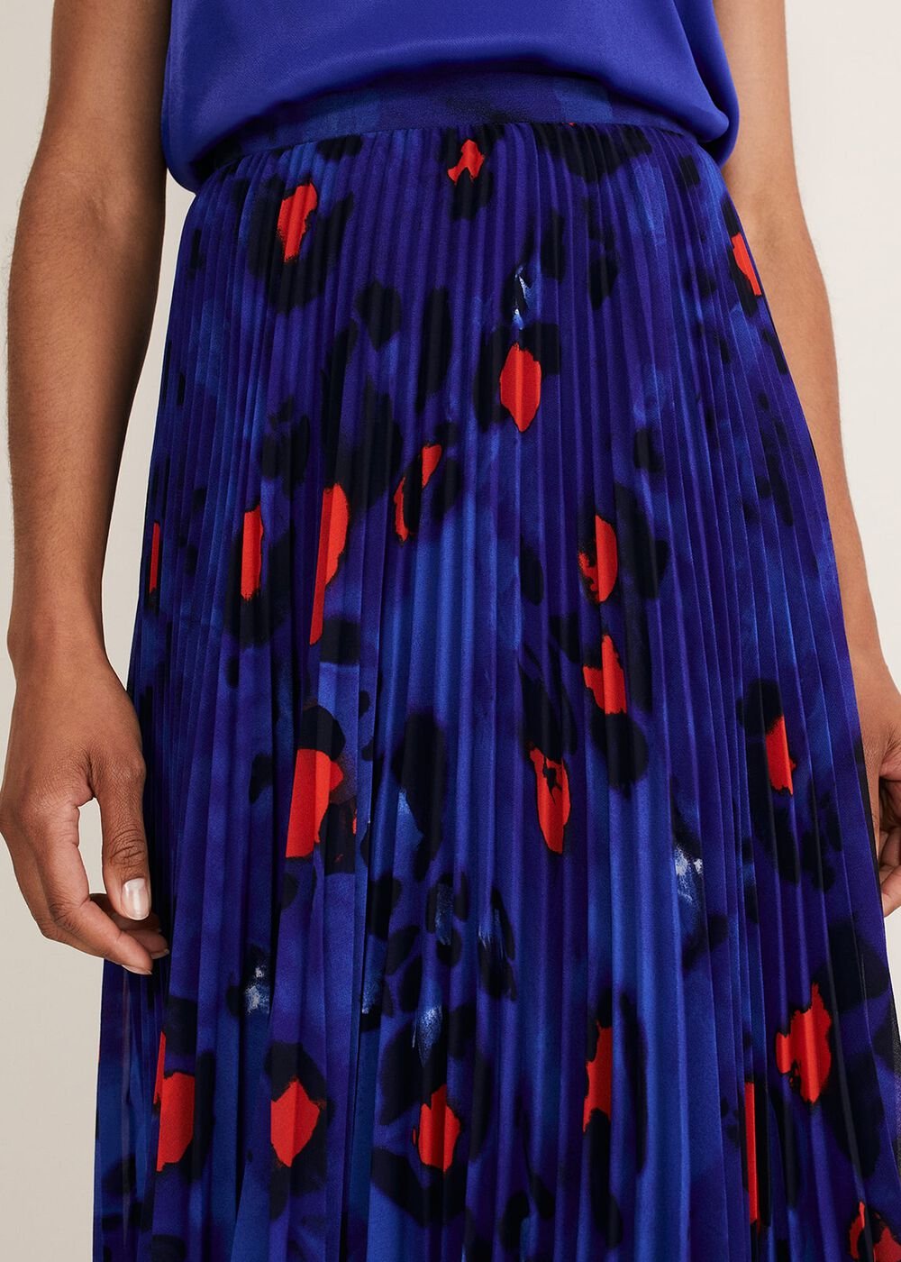 Clarisse Print Skirt - Cobalt/Multi