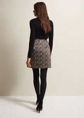 Kilah Jacquard Mini Skirt - Gold