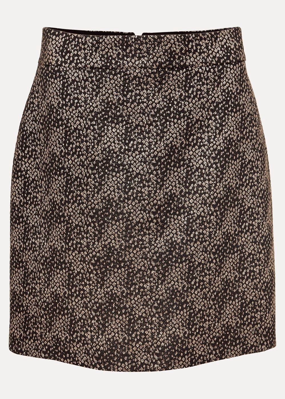 Kilah Jacquard Mini Skirt - Gold