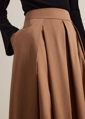 Trinity Pleated Skirt - Brown