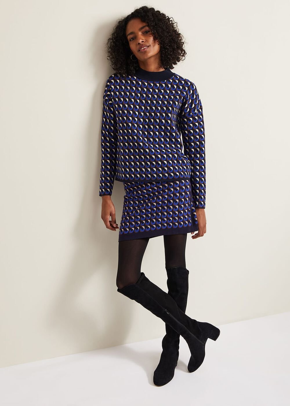 Nicole Geo Twin Set Skirt - Multi-Coloured