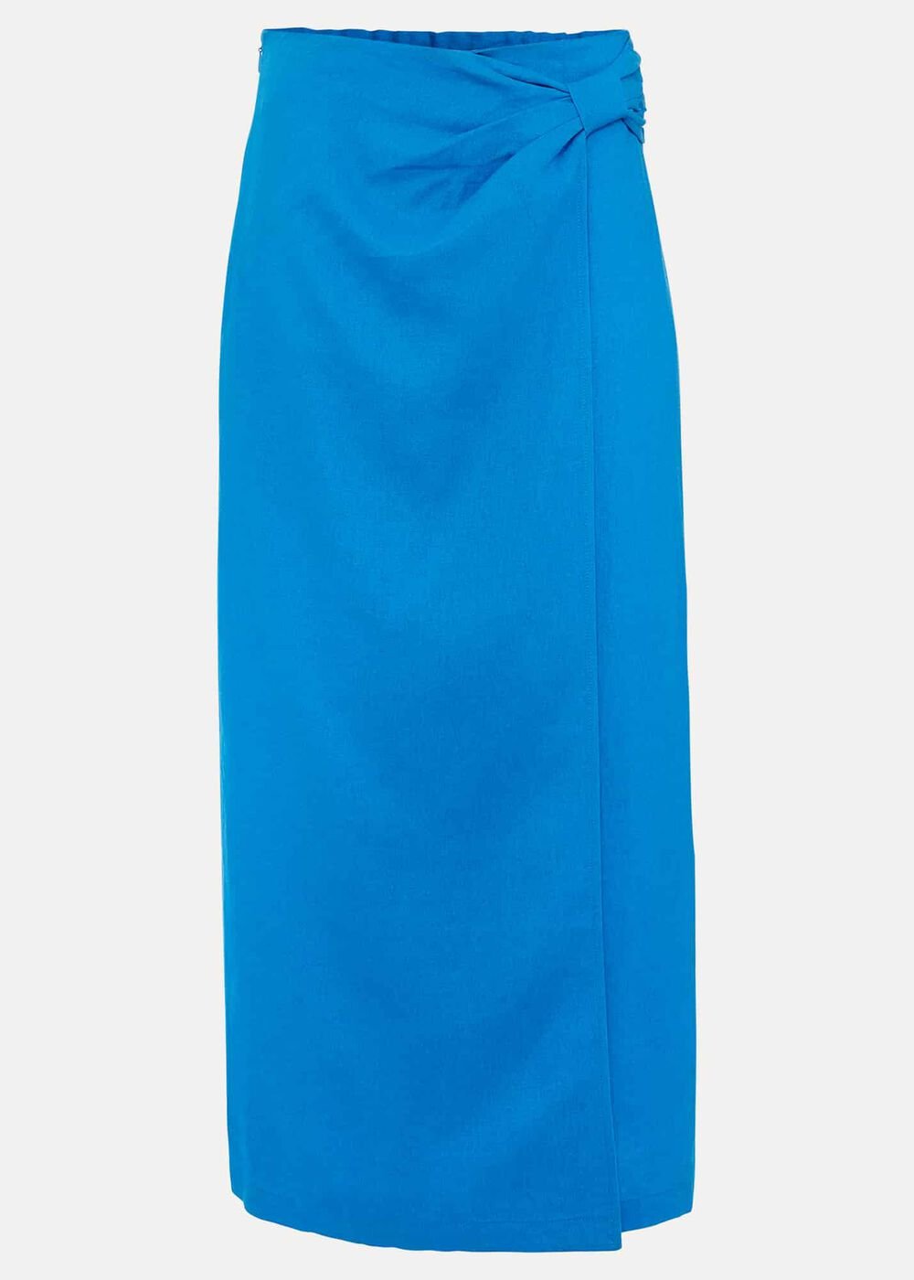 Hayden Linen Wrap Skirt - Blue