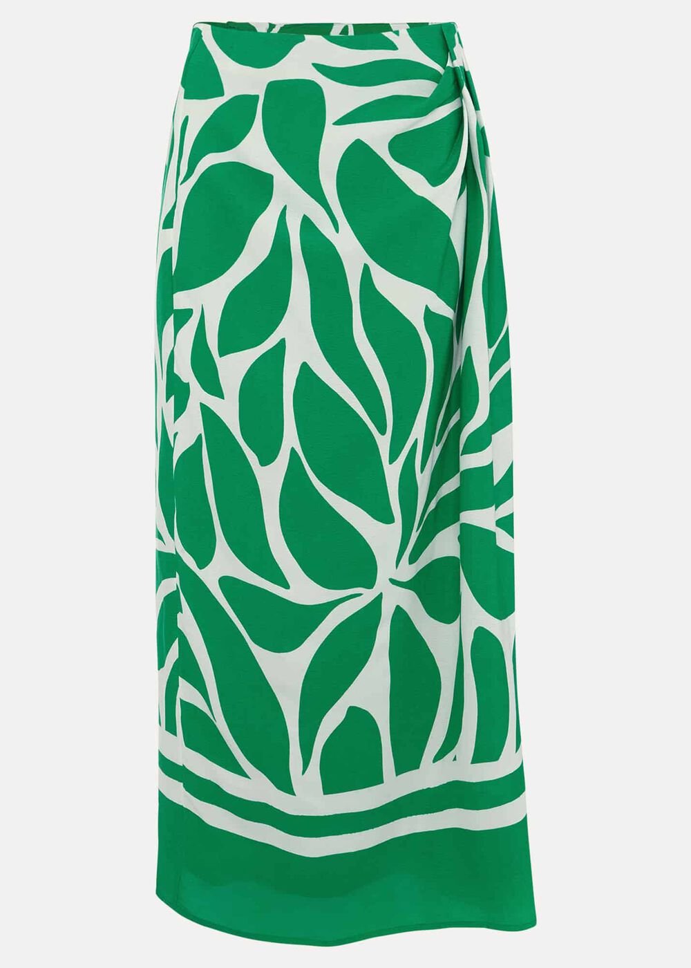 Presley Leaf Print Skirt - Green