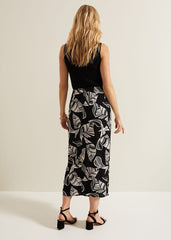 Ayana Printed Skirt - Black/Ivory