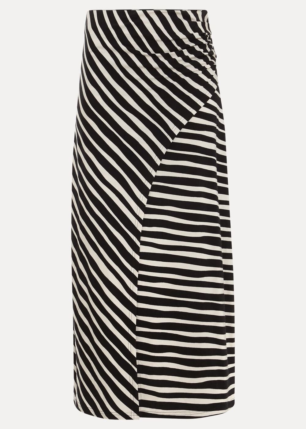 Rory Jersey Printed Maxi Skirt - Black/Stone