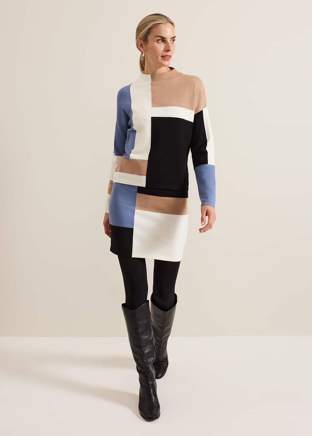 Kamila Colourblock Skirt - Multi-Coloured
