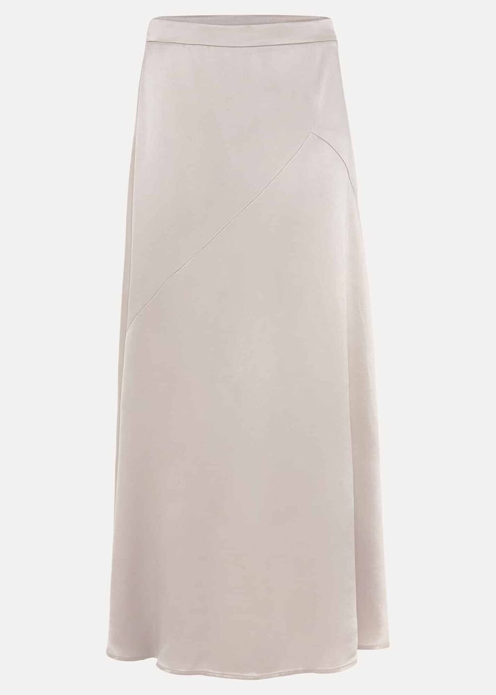 Ophelia Satin Midi Skirt - Metallic