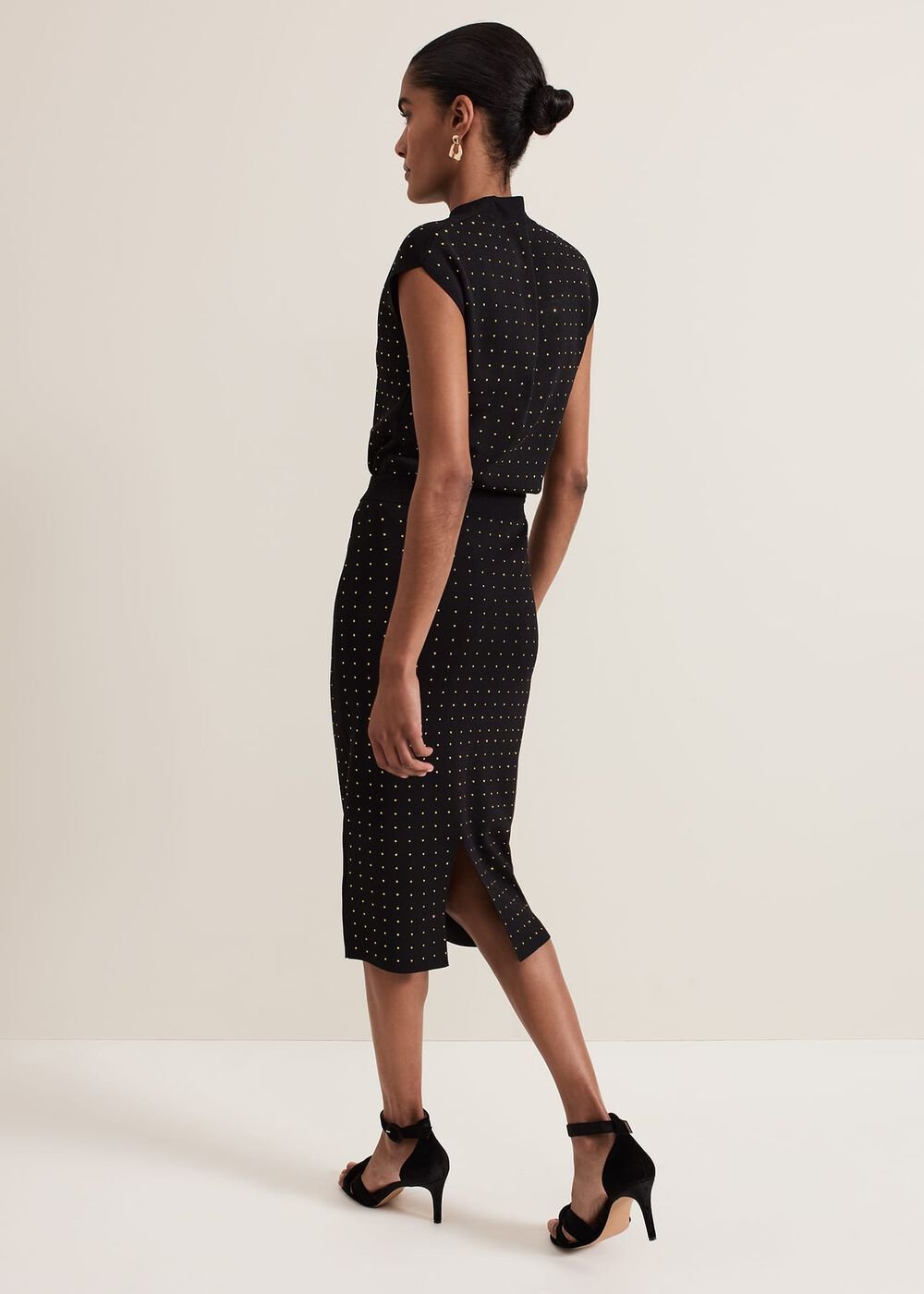 Kendall Studded Skirt - Black