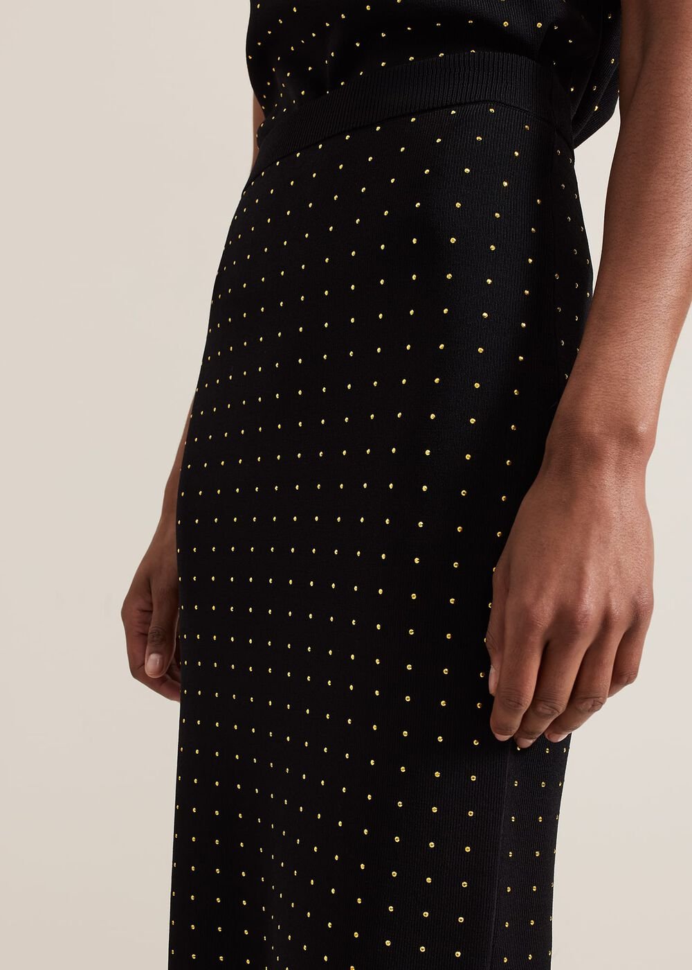 Kendall Studded Skirt - Black