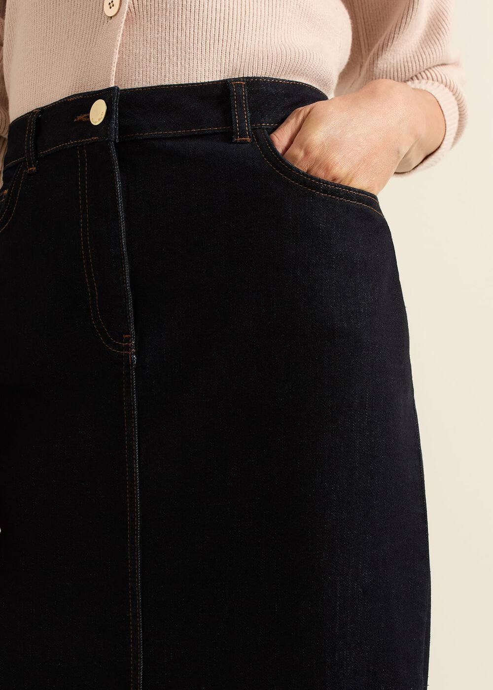 Amani Dark Wash Denim Skirt - Dark Wash