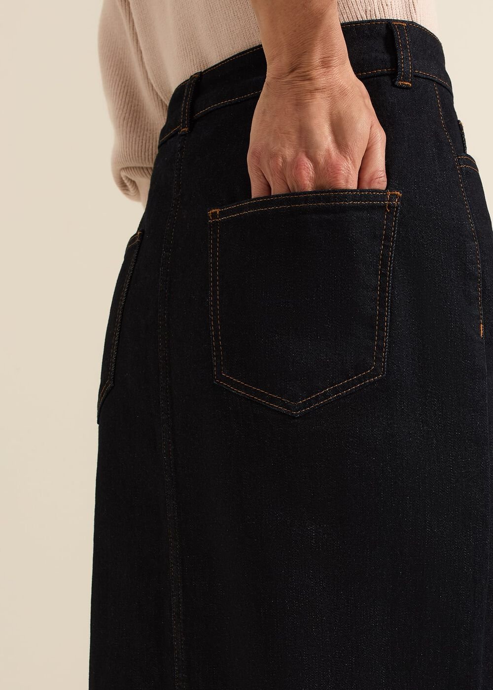 Amani Dark Wash Denim Skirt - Dark Wash