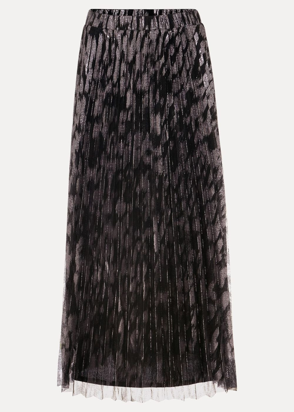 Zoe Metallic Pleated Skirt - Metallic