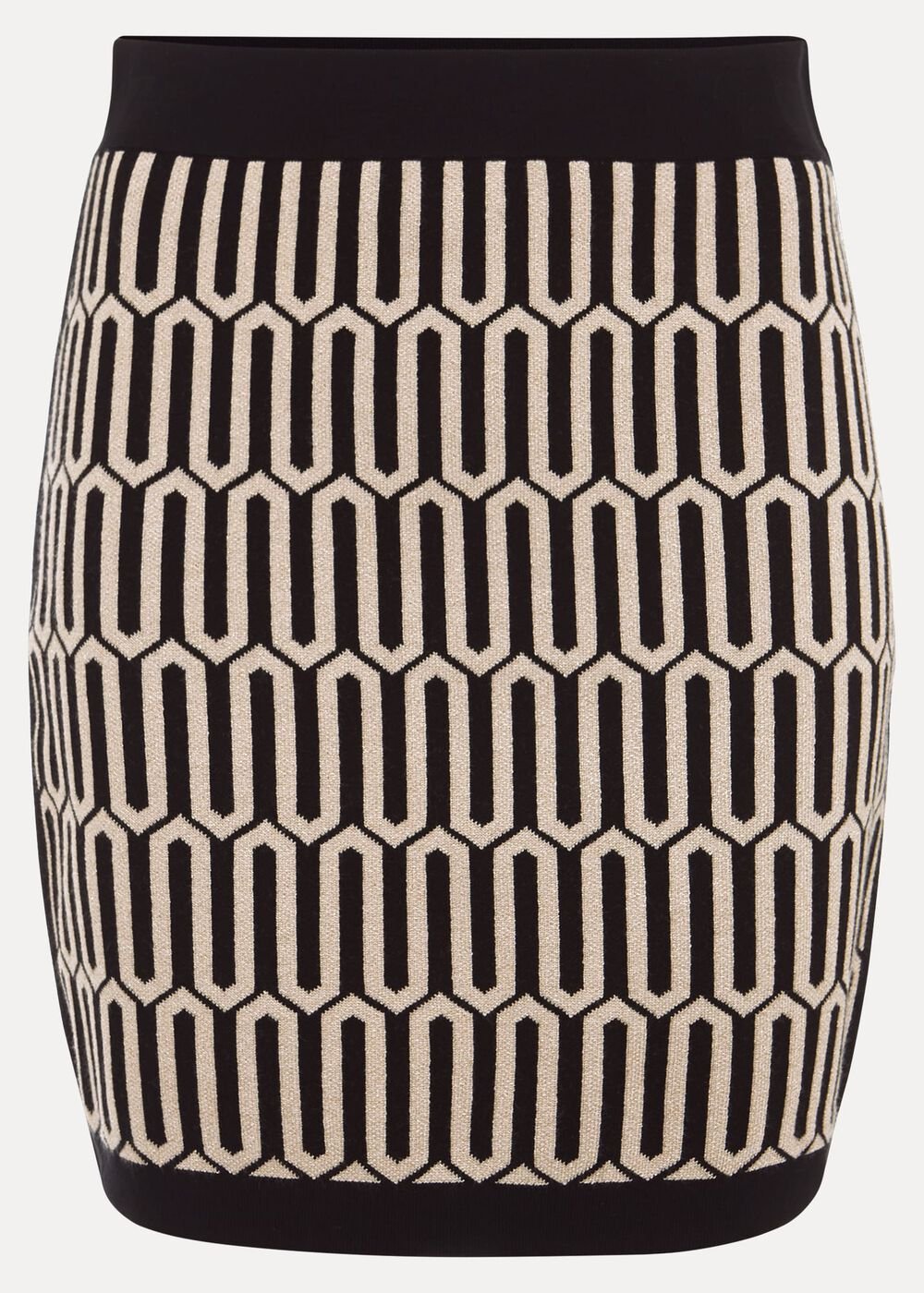 Tanya Lurex Geo Mini Skirt - Gunmetal