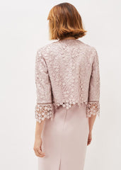 Mariposa Lace Occasion Jacket - Antique Rose