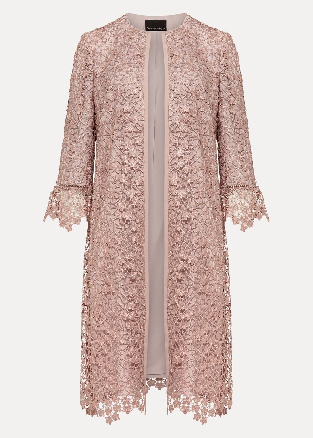 Mariposa Lace Occasion Coat - Antique Rose