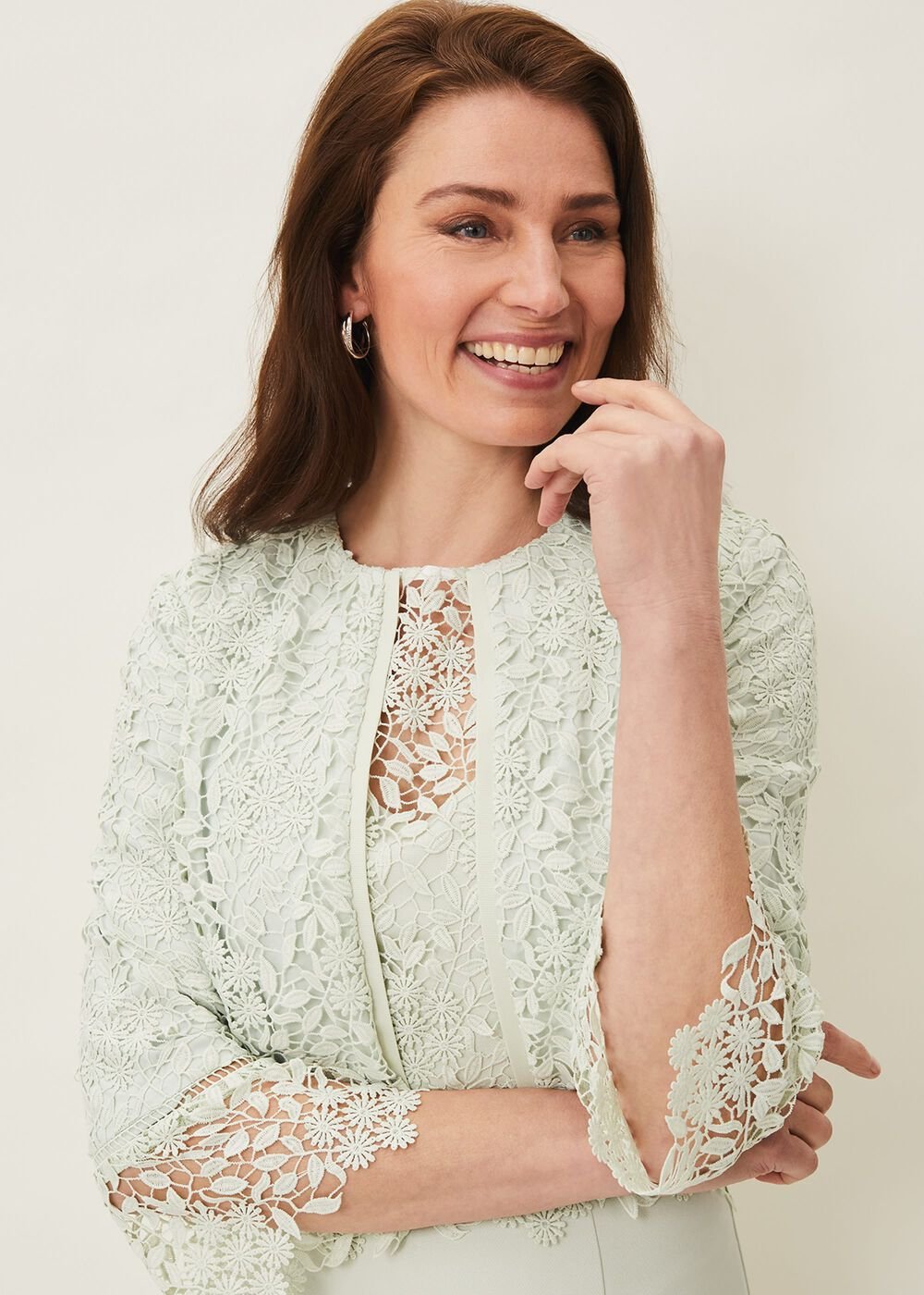 Georgia Lace Jacket - Spearmint