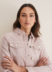 Caitlin Denim Jacket - Frosted Heather