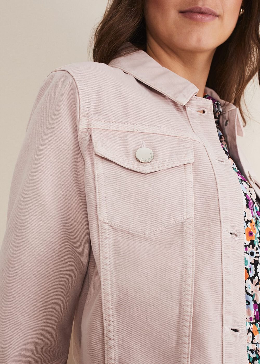 Caitlin Denim Jacket - Frosted Heather