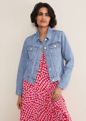 Caitlin Denim Jacket - Mid Wash Blue