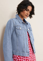 Caitlin Denim Jacket - Mid Wash Blue