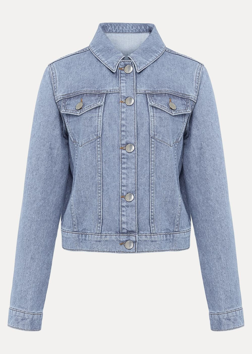Caitlin Denim Jacket - Mid Wash Blue