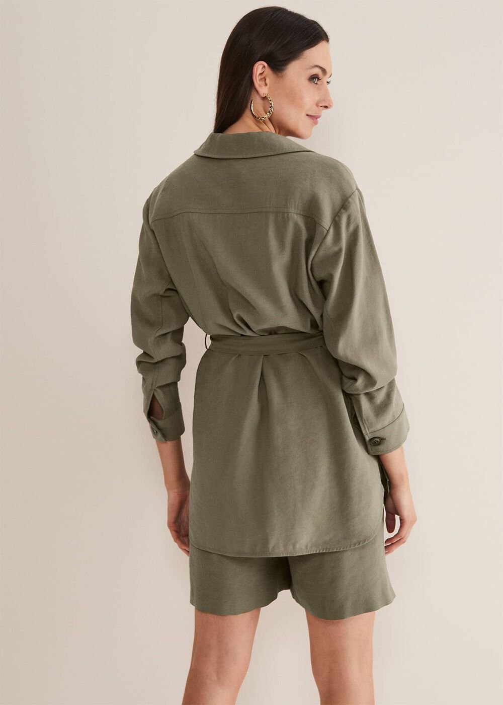 Leonar Co-Ord Shacket - Khaki