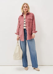 Katrina Cord Shacket - Rose