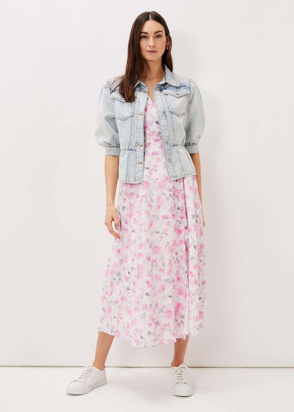 Karys Fashion Puff Sleeve Jacket - Denim
