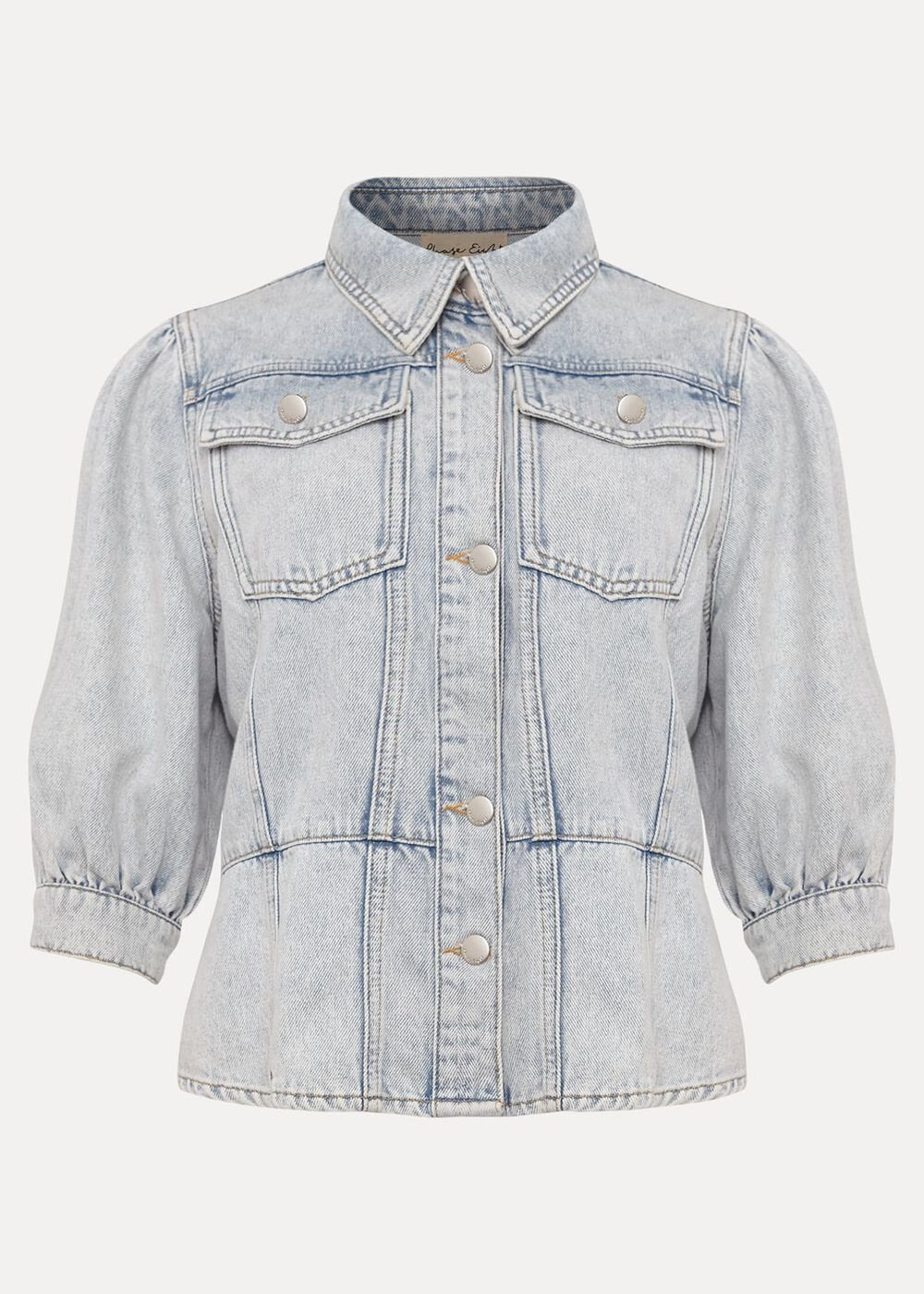 Karys Fashion Puff Sleeve Jacket - Denim