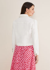 Lettie Denim Jacket - White