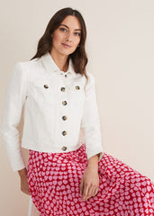 Lettie Denim Jacket - White