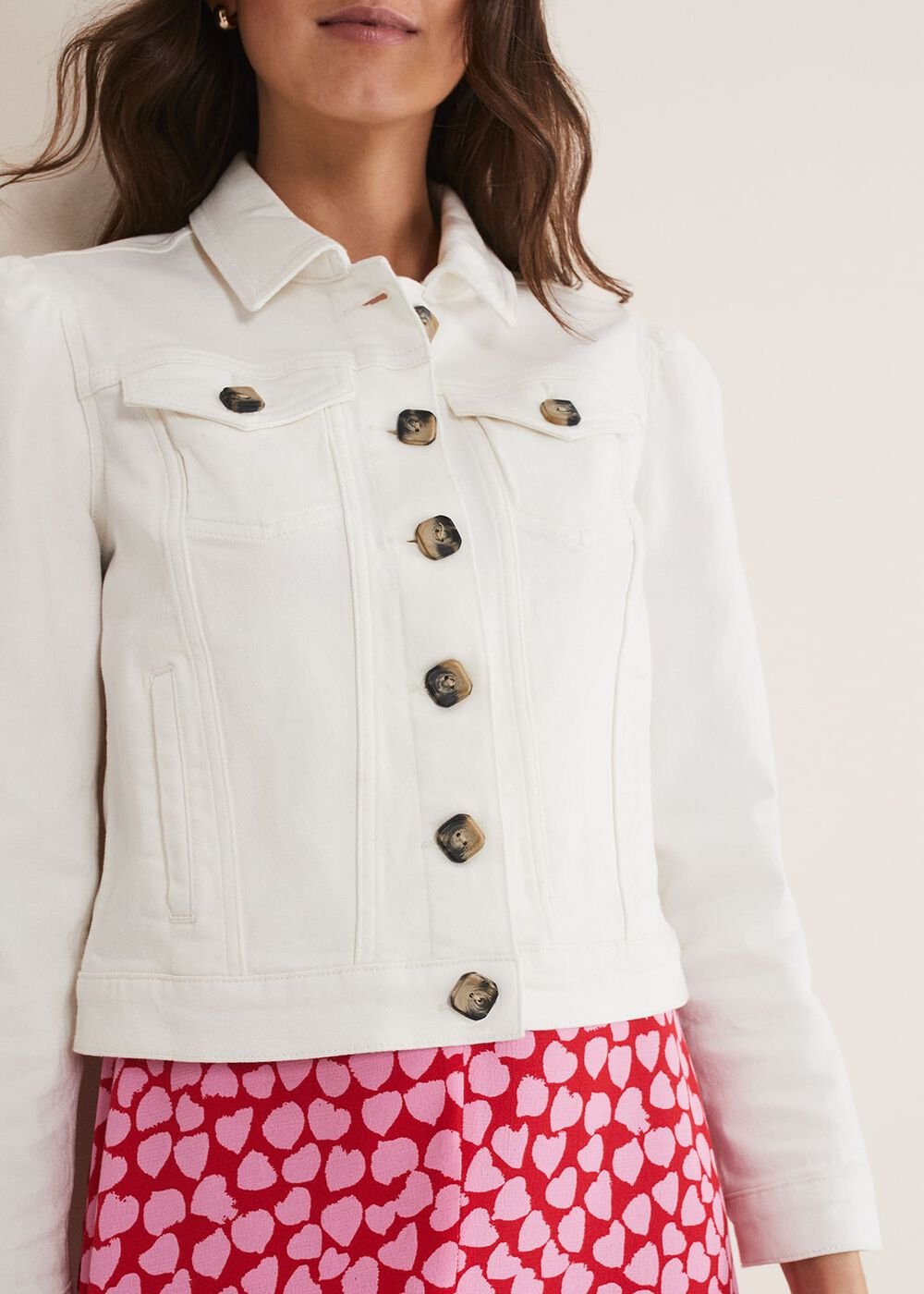 Lettie Denim Jacket - White