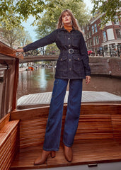 Marcie Longline Denim Jacket - Denim