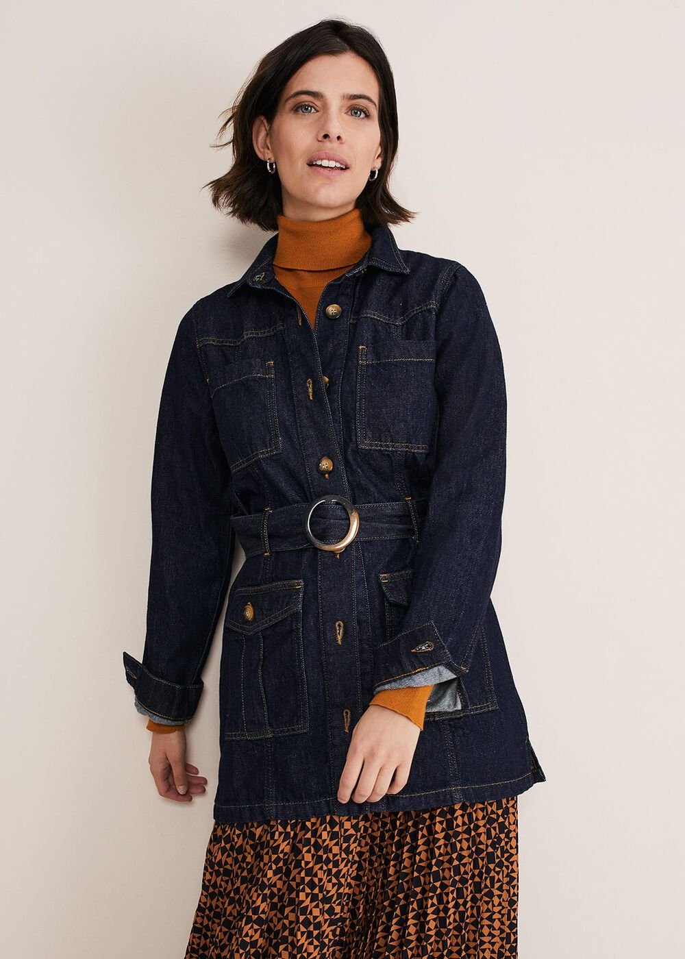 Marcie Longline Denim Jacket - Denim