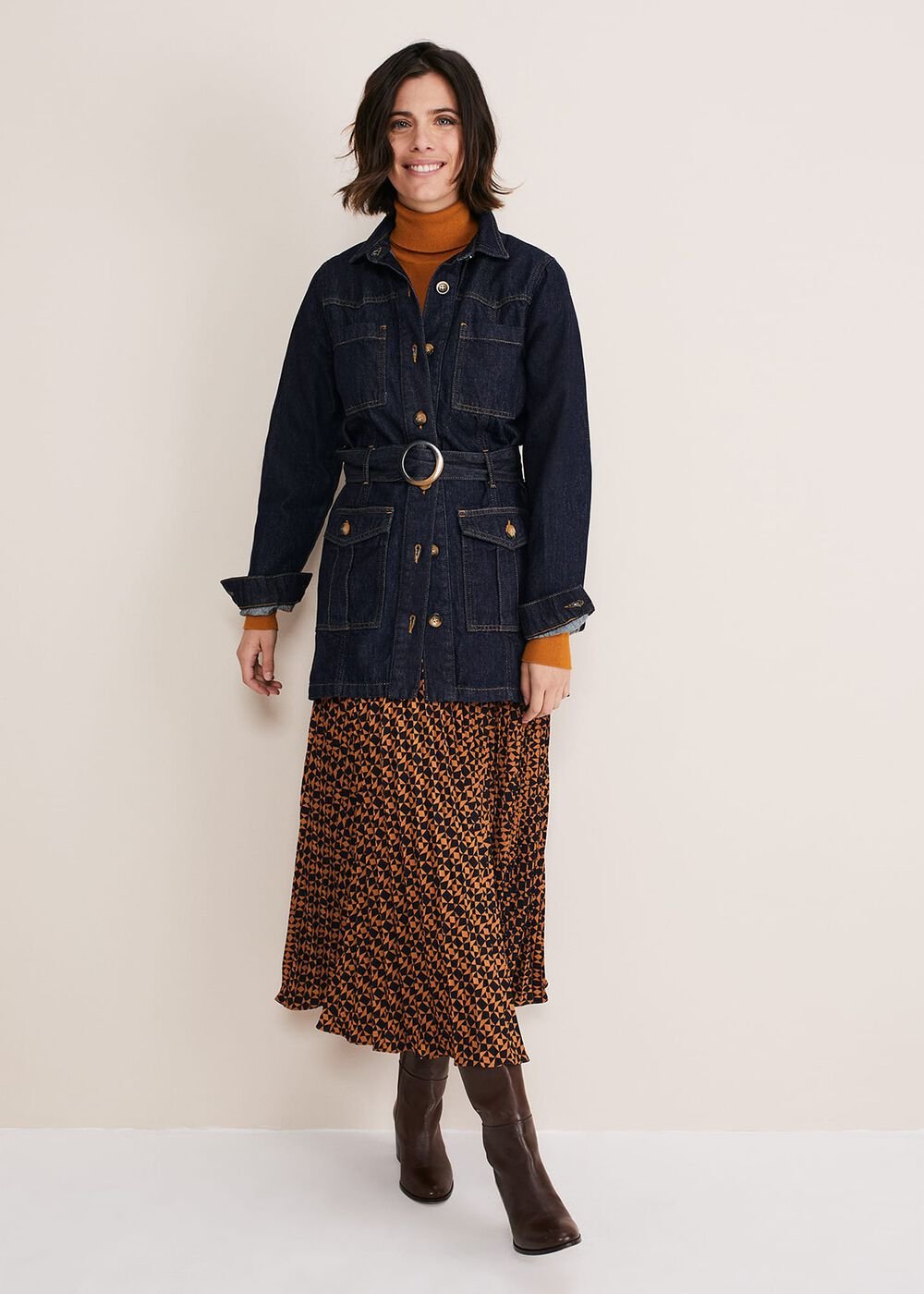 Marcie Longline Denim Jacket - Denim