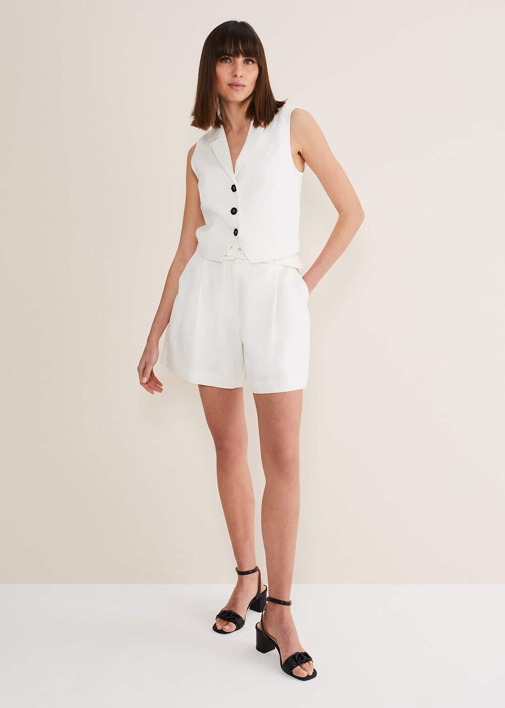 Bianca Waistcoat Co-Ord - Ivory