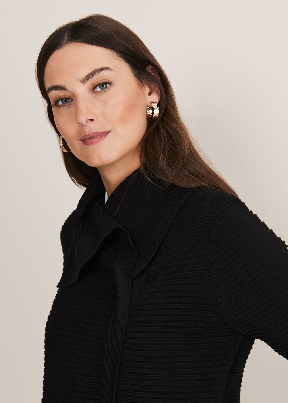 Wendy Ribbed Knit Jacket - Black