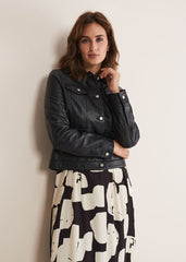 Myrtle Leather Jacket - Black