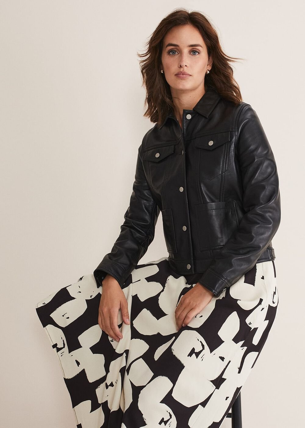Myrtle Leather Jacket - Black