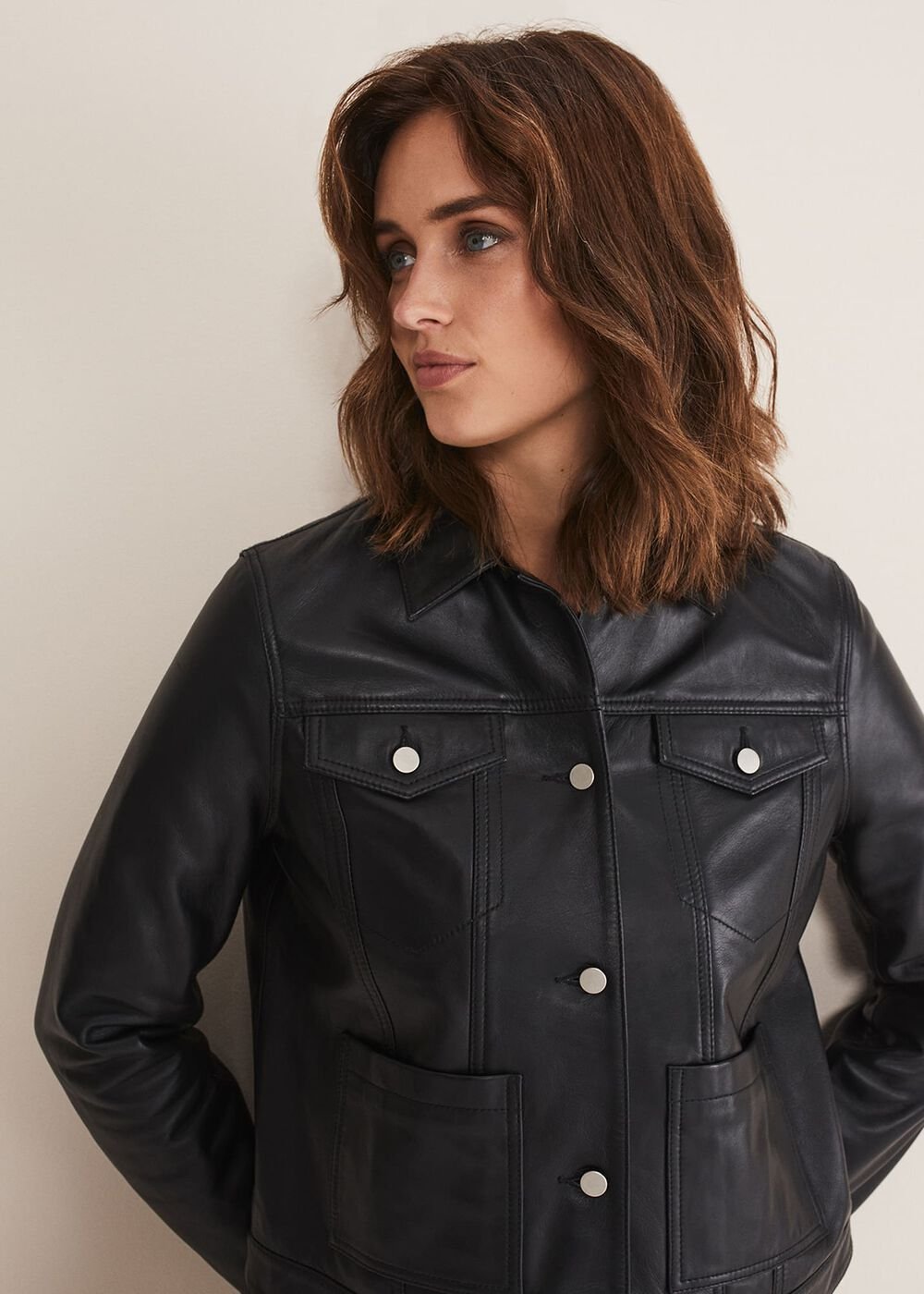 Myrtle Leather Jacket - Black