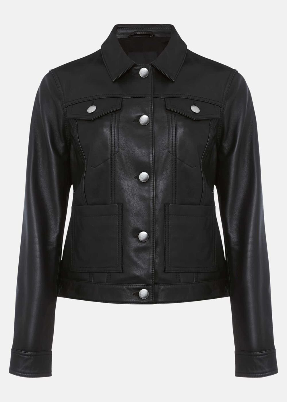 Myrtle Leather Jacket - Black